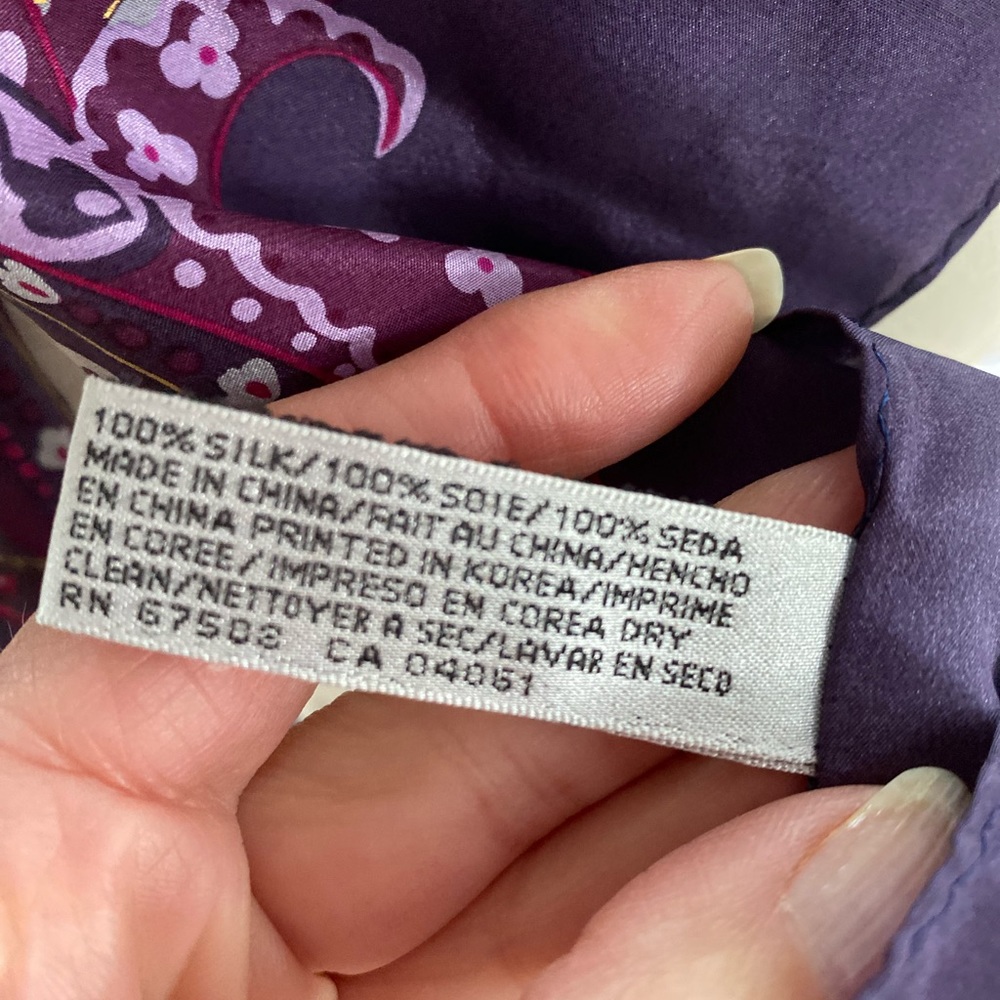 Elaine Gold for Collection XIIX Ltd. Scarf purple print - Picture 4 of 9
